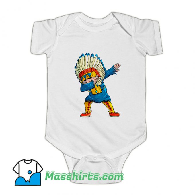 Cute Dabbing Native American Indian Baby Onesie