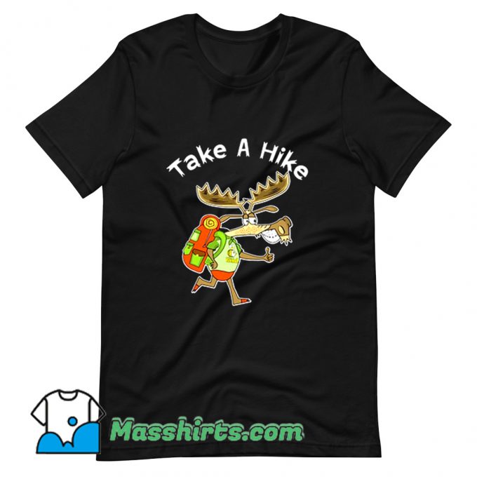 Cute Take A Hike Cartoon Moose T Shirt Design