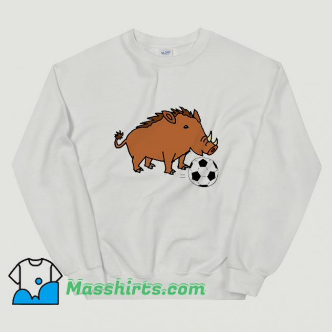 Feral Hog Playing Soccer Sweatshirt On Sale