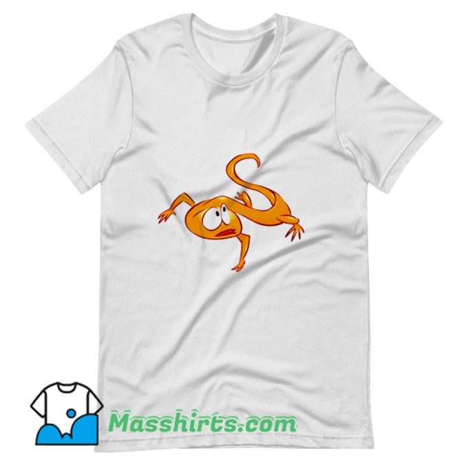 Funny Cartoon Orange Baby Lizard T Shirt Design