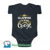 Glammie Title Above Queen Baby Onesie