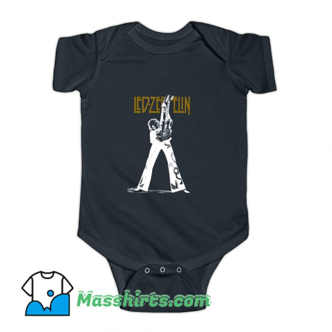 Led Zeppelin Playing Guitar Music Baby Onesie