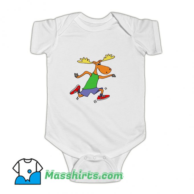 Moose Running Baby Onesie