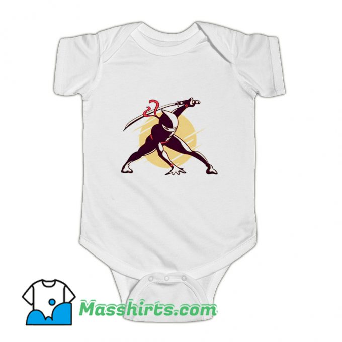 Ninja With Sword Ninja Pose Baby Onesie