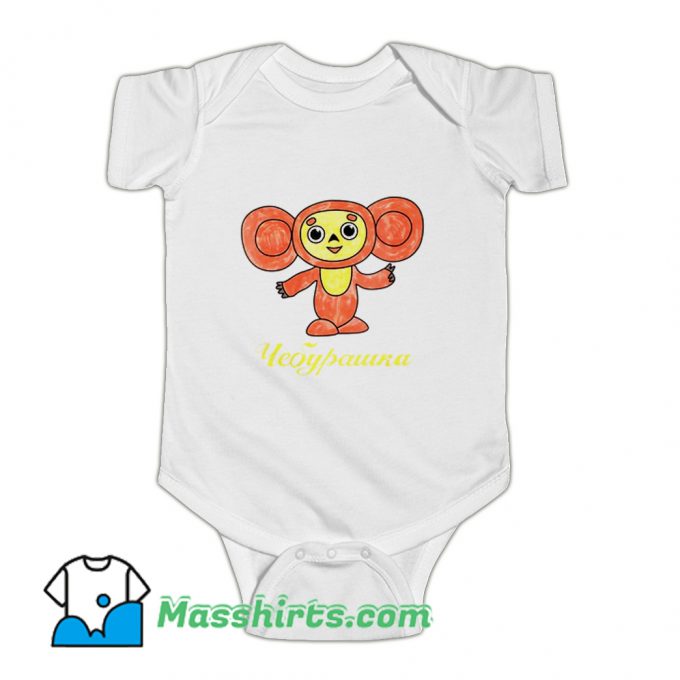 Peace Sign Cheburashka Baby Onesie