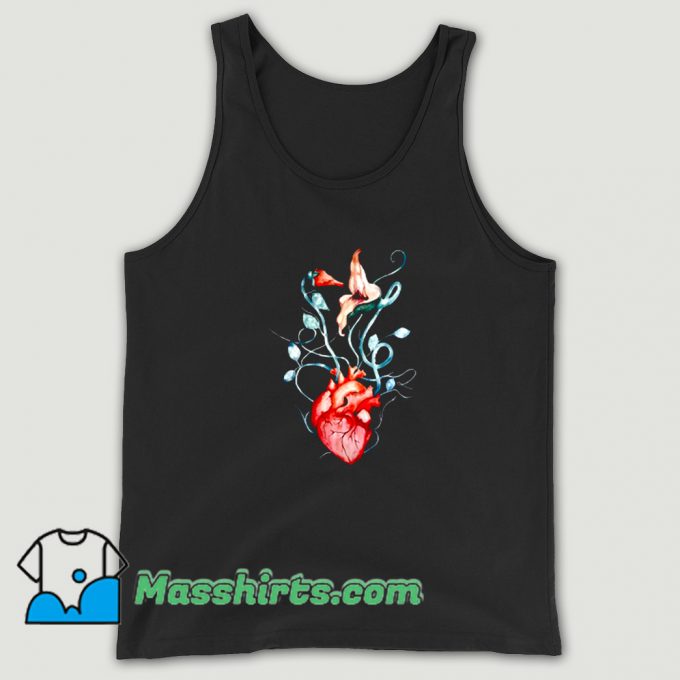 Pink Floyd Flowers Watercolor Painting Tank Top