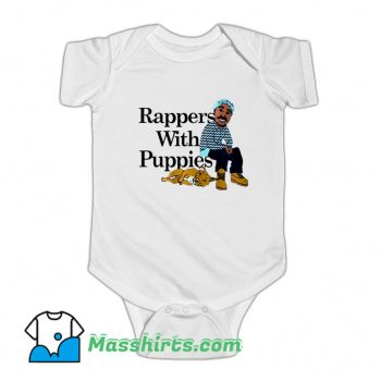 Rappers With Puppies Pitbull Baby Onesie