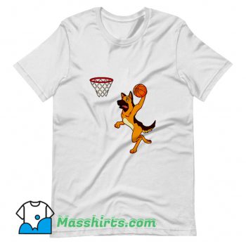 Shepherd Dog Playing Basketball Funny T Shirt Design