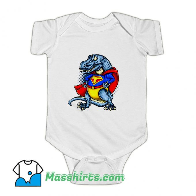 T Rex Dinosaur Superhero Baby Onesie On Sale