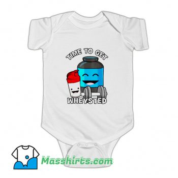 Time To Get Wheysted Protein Shake Baby Onesie