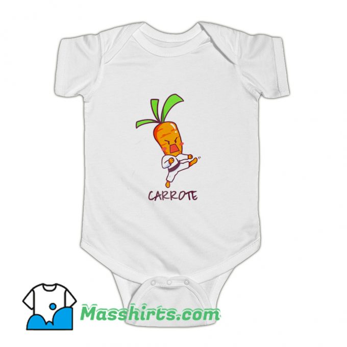 Vintage Carrot Doing Karate Baby Onesie