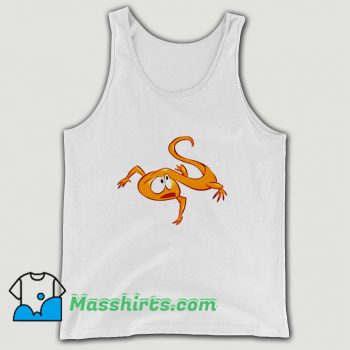 Vintage Cartoon Orange Baby Lizard Tank Top