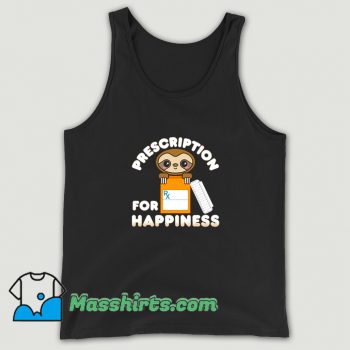 Vintage Sloth Prescription For Happiness Tank Top