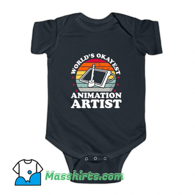 Worlds Okayest Animation Animator Artist Baby Onesie