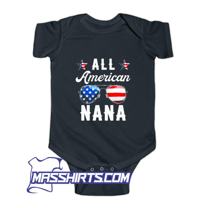 All American Nana Us 4Th Of July Baby Onesie