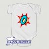 Awesome Comic Book Letter Initial O Baby Onesie