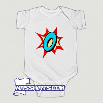 Awesome Comic Book Letter Initial O Baby Onesie