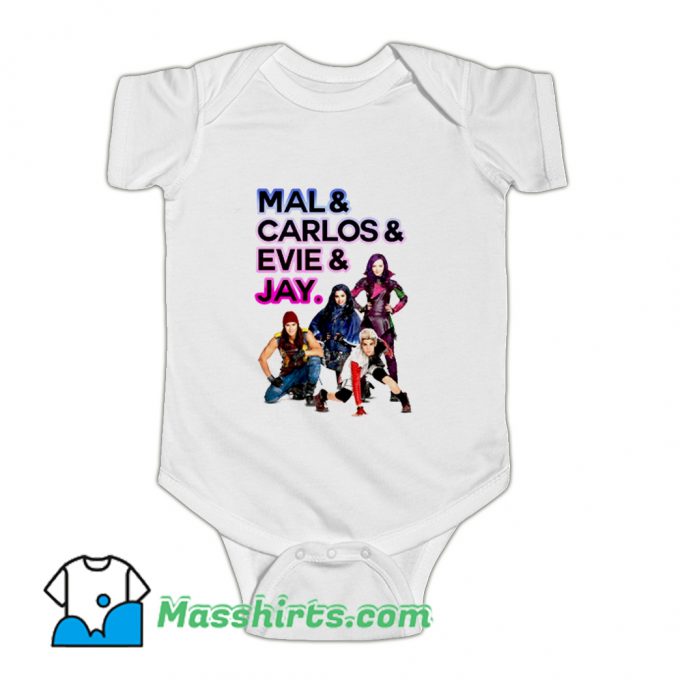 Awesome Descendants Evil Mal Carlos Evie Jay Baby Onesie