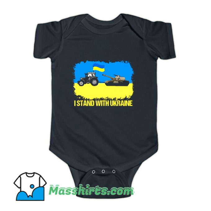 Awesome Ukrainian Farmer Tractor Baby Onesie