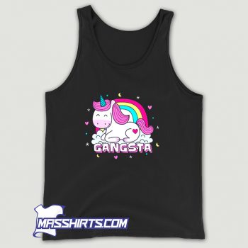 Best Gangsta Unicorn Rainbow Tank Top