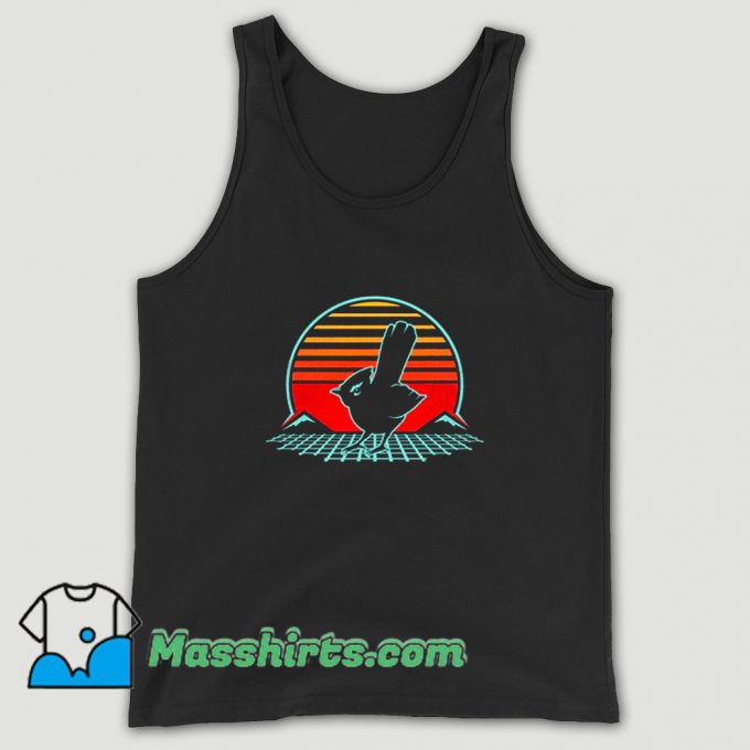 Blue Jay Bird Retro 80s Tank Top