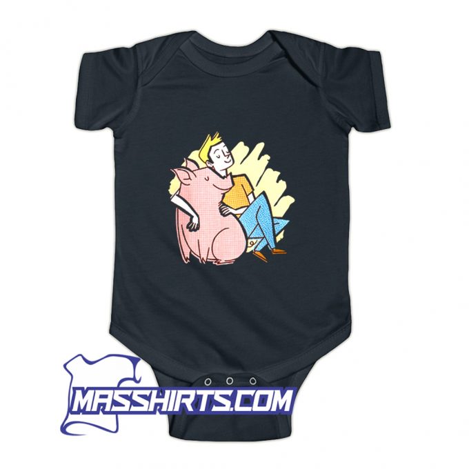 Cartoon Piggy Love Friend Baby Onesie