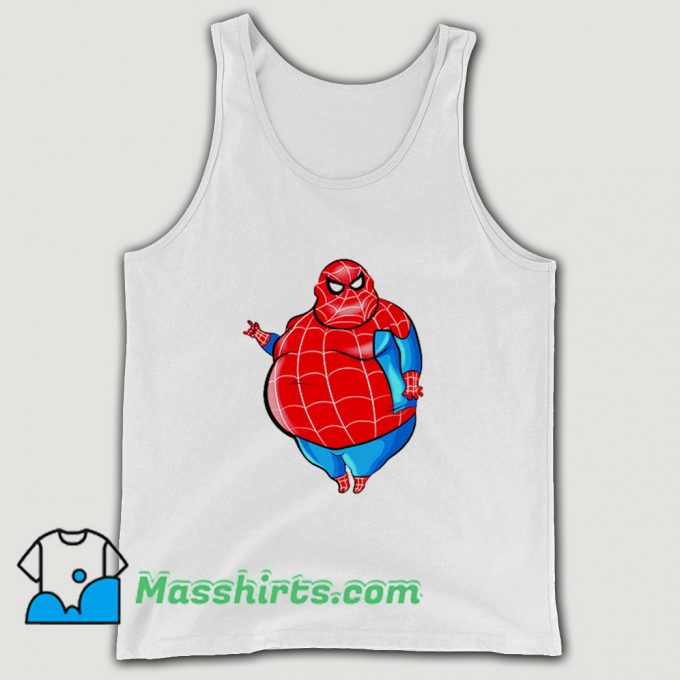 Cheap Fat Spiderman Tank Top