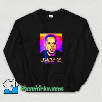 Cheap Jay Z ROC La Familia Retro Portrait Sweatshirt