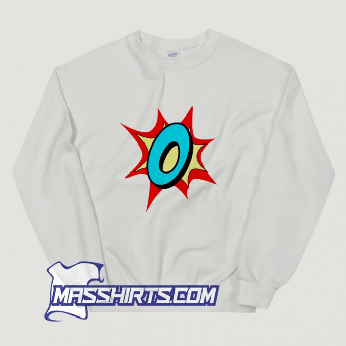 Comic Book Letter Initial O Sweatshirt On Sale