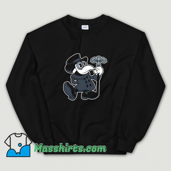 Cool Cartoon Plague Doctor Creepy Sweatshirt