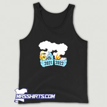 Cool Dumpster Fire 2022 Bad Year Review Tank Top