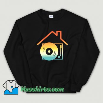 Cool House Music Dj Turntable Sweatshirt