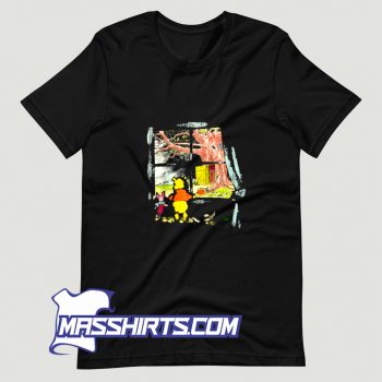 Cool Pooh Window Sketch T Shirt Design