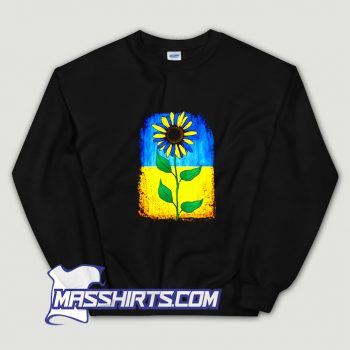 Cool Sunflower Ukrainian Flag Sweatshirt
