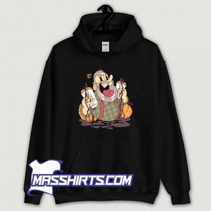 Crazy Cartoon Coffee Man Drinking Hoodie Streetwear