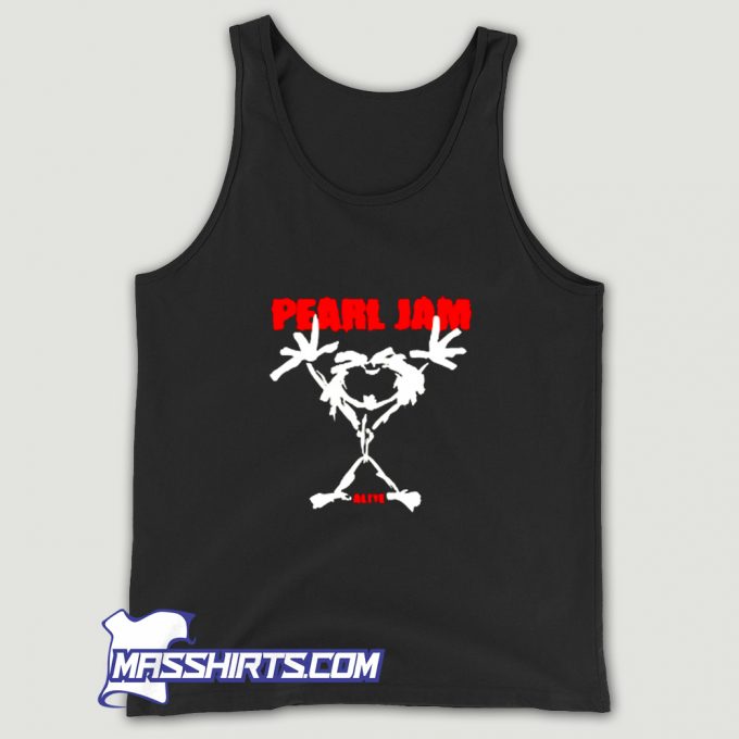 Cute Alive Stickman Pearl Jam Tank Top