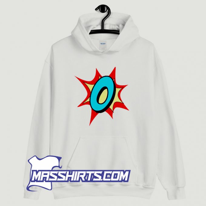 Cute Comic Book Letter Initial O Hoodie Streetwear