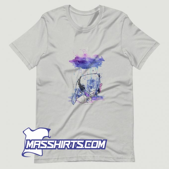 Cute Eeyore Watercolor Rain Cloud T Shirt Design