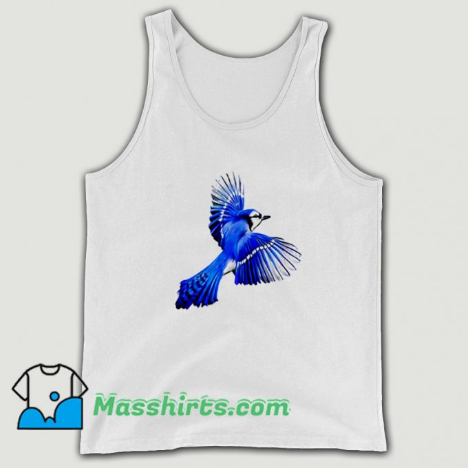 Cute Flying Blue Jay Art Tank Top