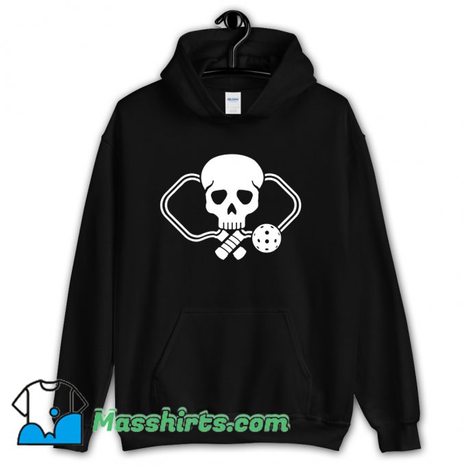 Cute Pickleball Skull Cross Hoodie Streetwear