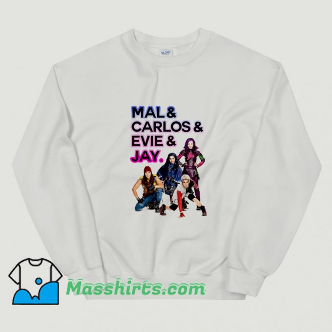 Descendants Evil Mal Carlos Evie Jay Sweatshirt On Sale