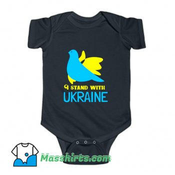 Flag I Stand With Ukraine Baby Onesie