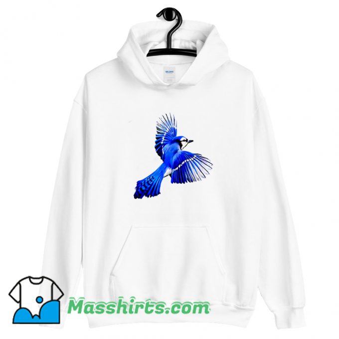 Flying Blue Jay Art Funny Hoodie Streetwear