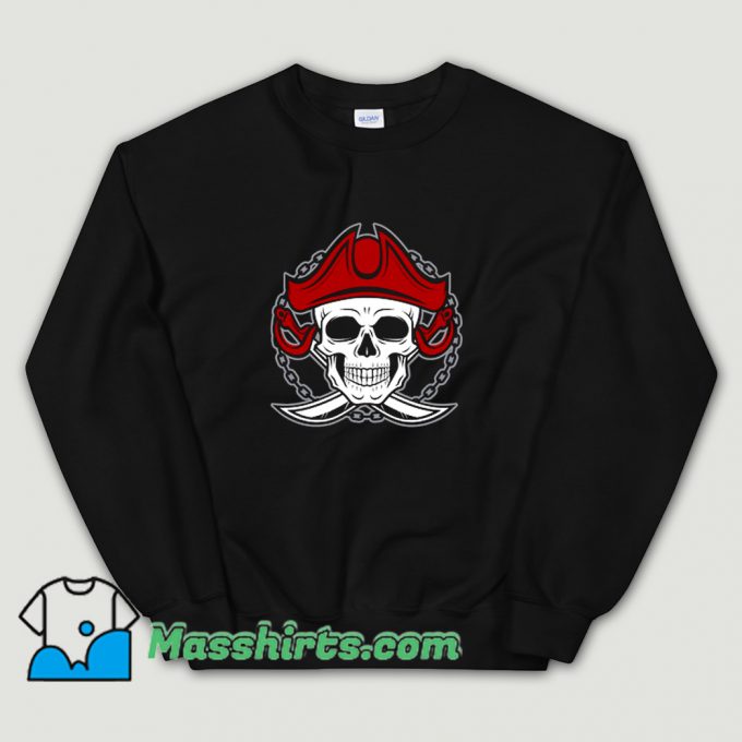 Funny Lazy Halloween Pirate Jolly Roger Sweatshirt