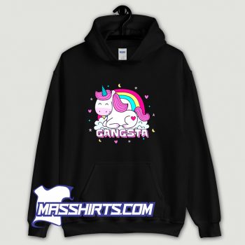 Gangsta Unicorn Rainbow Hoodie Streetwear On Sale