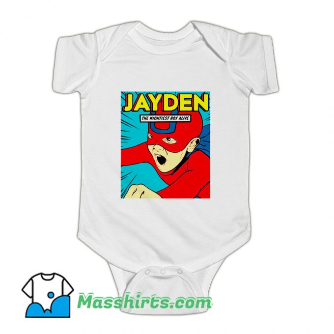 Jayden The Superhero I Birthday Fighter Baby Onesie