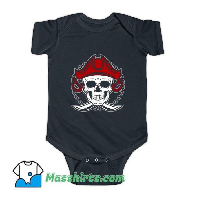 Lazy Halloween Pirate Jolly Roger Baby Onesie