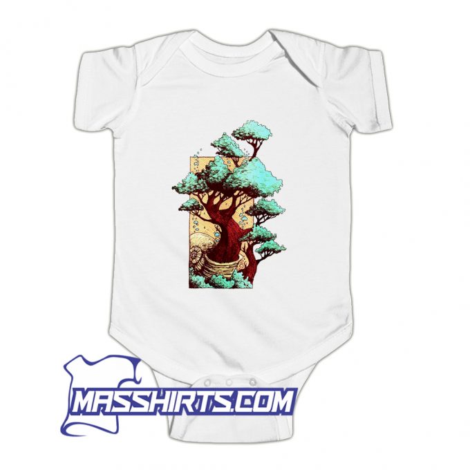 New Bonsai Tree Japanese Baby Onesie