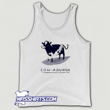 New Cow Abunga Cow Cowabunga Tank Top