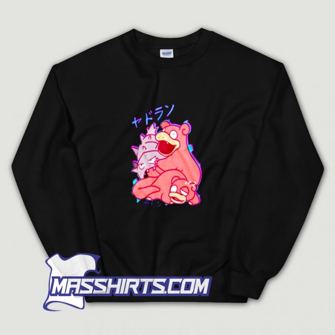 New Pokemon Slowpoke And Slowbro 90s Sweatshirt